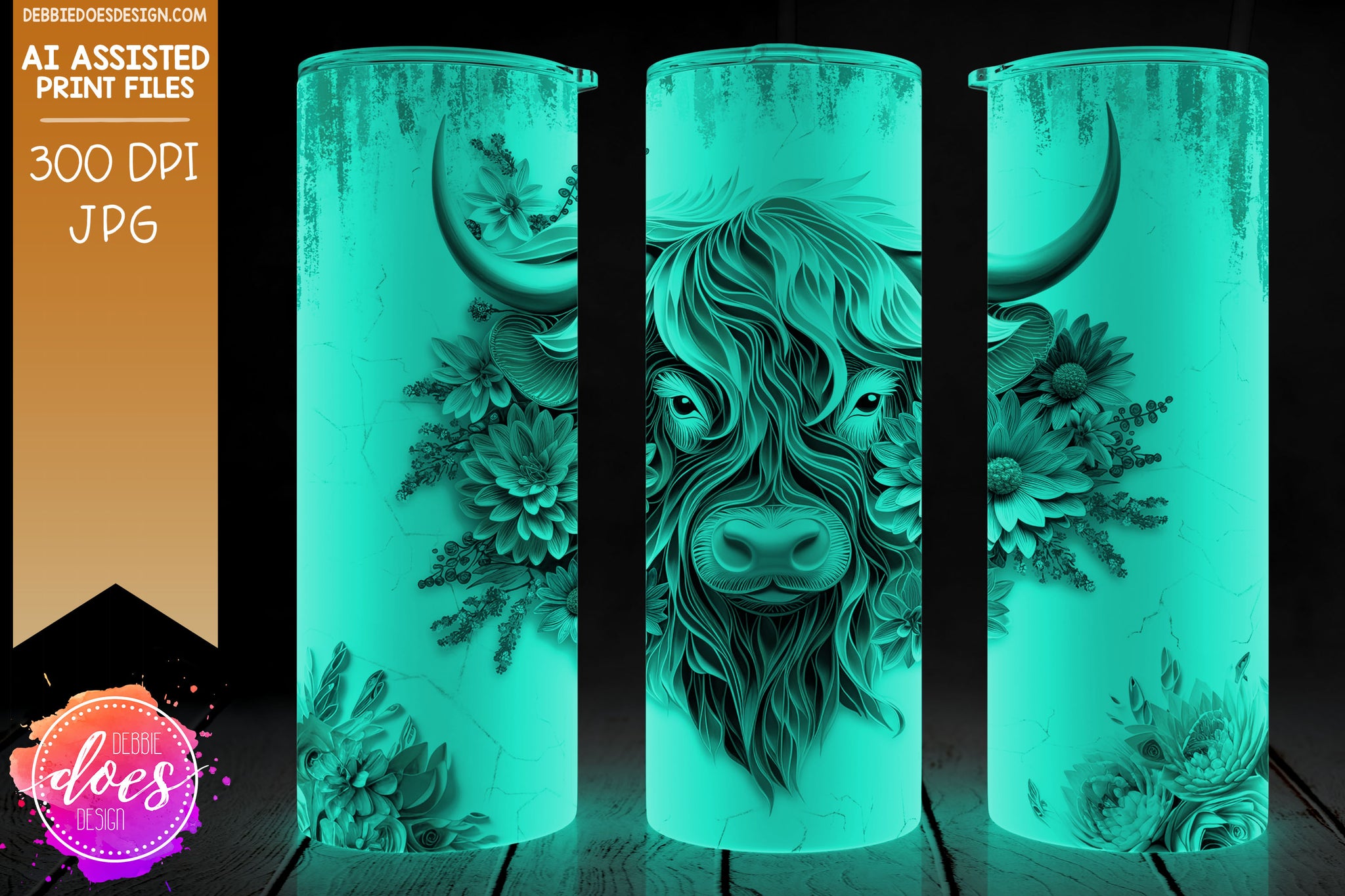 Highland Cow Sublimation Tumbler