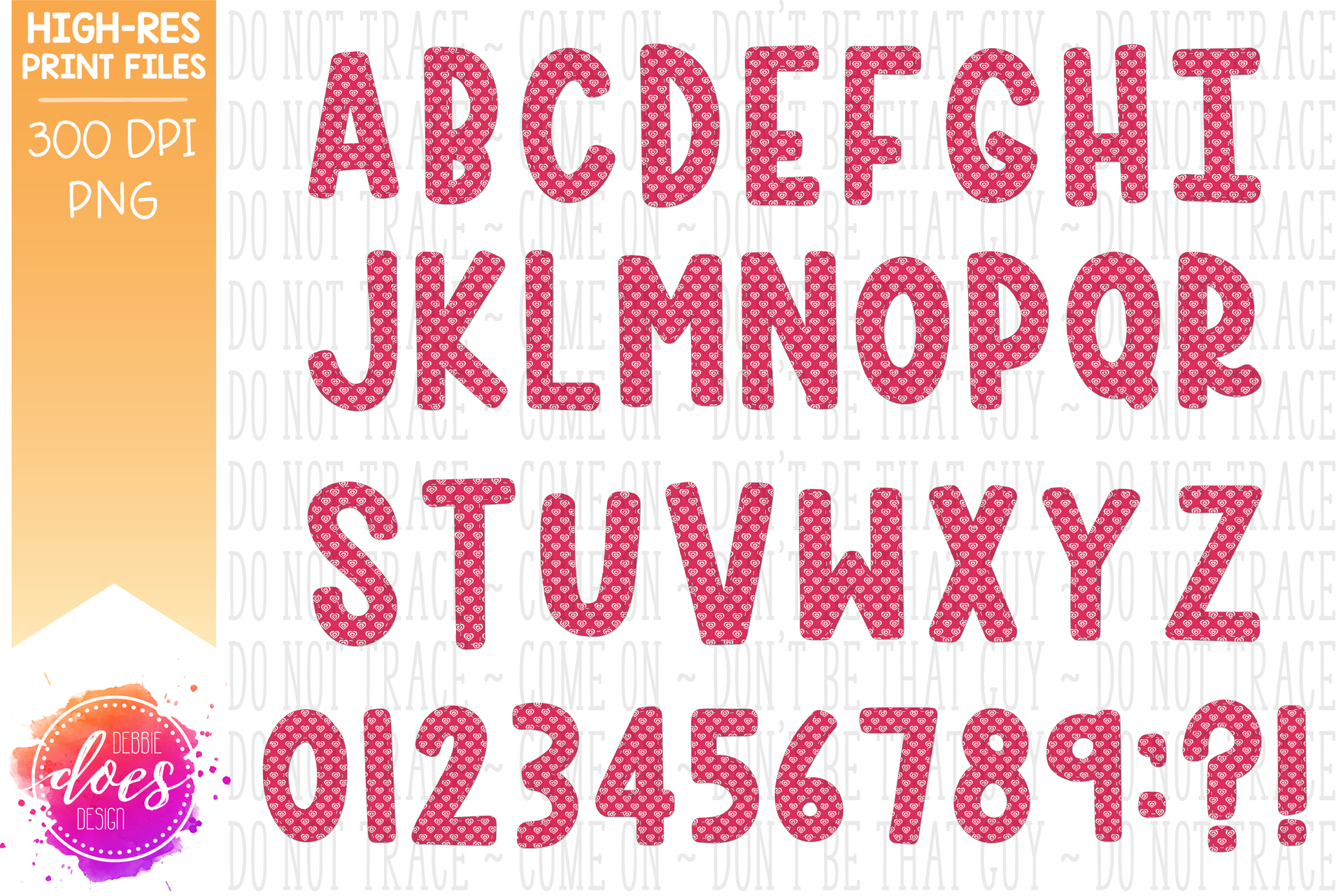 Valentine Heart Patch Letters - 5 Sets! - Design Elements - Design Ele ...